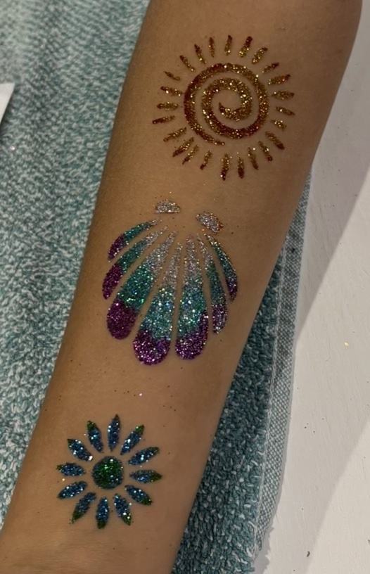Glitter tattoos design